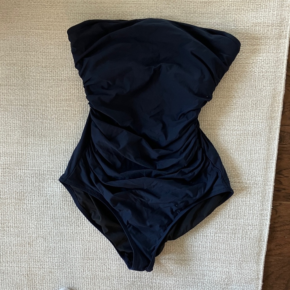 J. Crew Elegant Navy One Piece Swimsuit